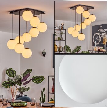 Gastor Deckenleuchte Glas 15 cm Weiß, 9-flammig