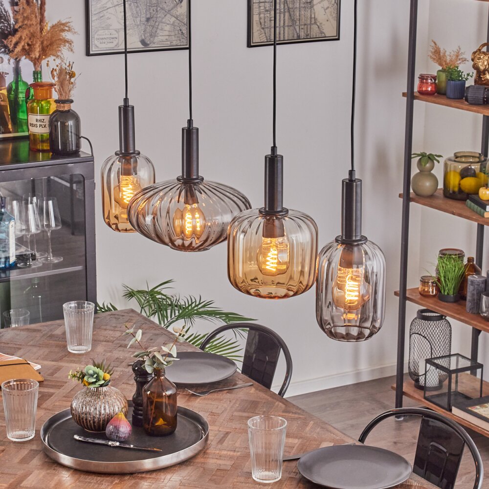 Alcofra Hängeleuchte Schwarz, 4-flammig main product photo