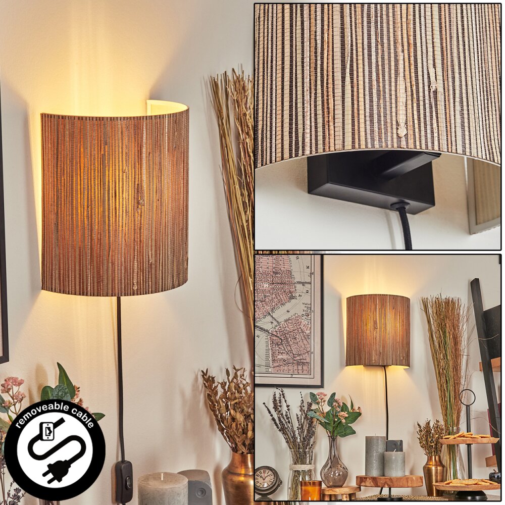 Viadores Wandleuchte Schwarz, 1-flammig main product photo