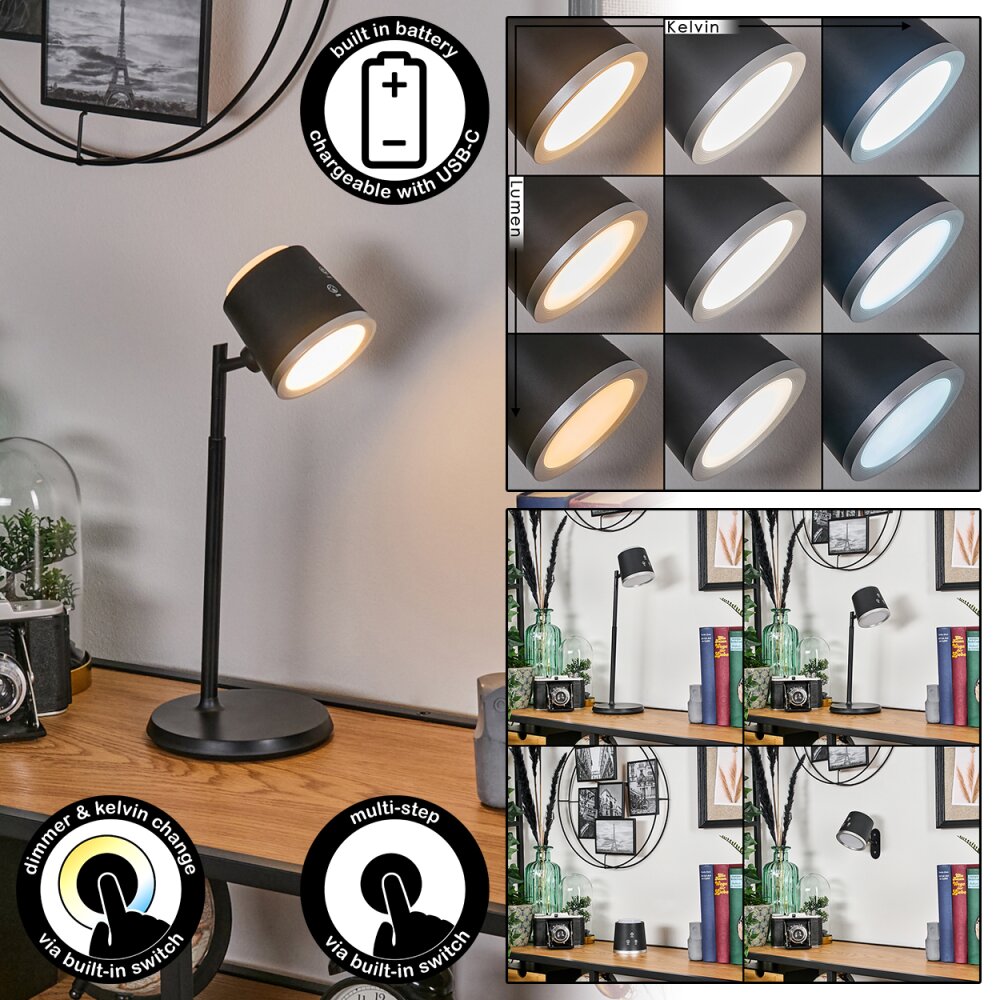 Krumstorp Tischleuchte LED Schwarz, 1-flammig main product photo