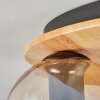 Koyoto Deckenleuchte Glas 15 cm Naturfarben, Schwarz, 3-flammig