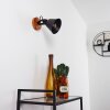 Berkeley Wandleuchte Holz dunkel, Schwarz, 1-flammig