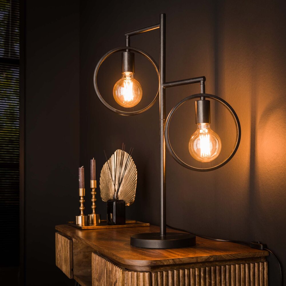 Tischleuchte Lindberg Anthrazit, 2-flammig main product photo