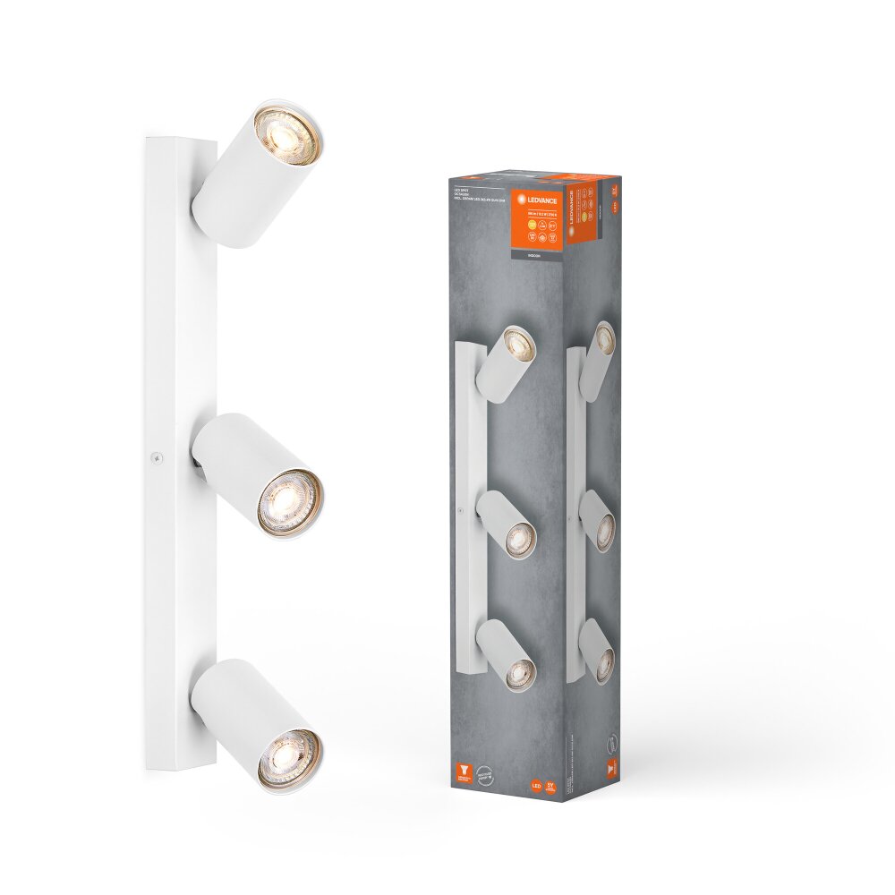 LEDVANCE Led Spot Deckenleuchte Weiß, 3-flammig main product photo