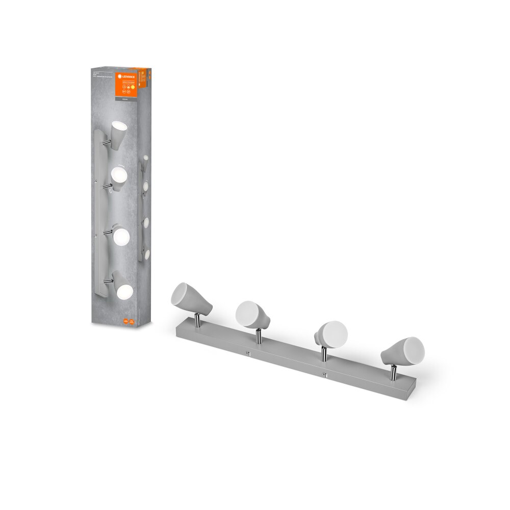 LEDVANCE Led Spot Deckenleuchte Grau, 4-flammig main product photo