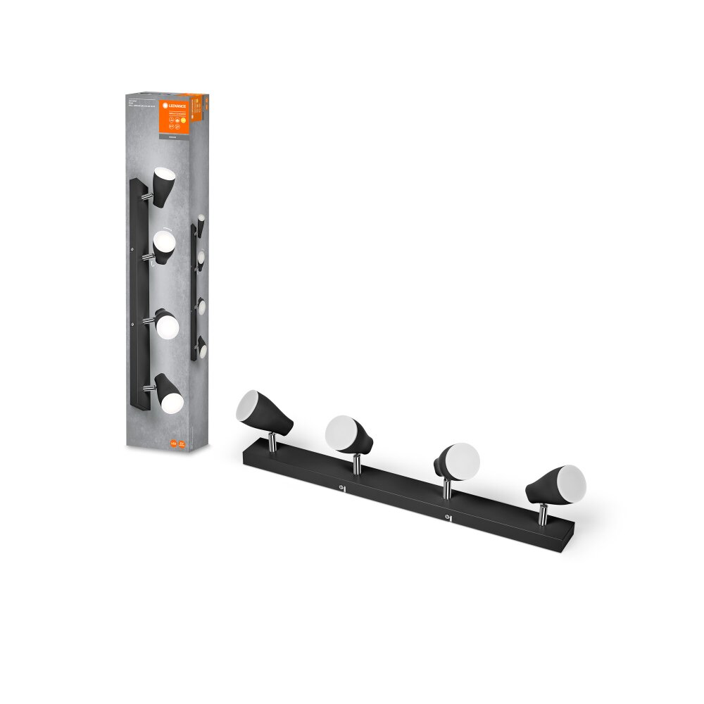 LEDVANCE Led Spot Deckenleuchte Schwarz, 4-flammig main product photo