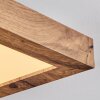 Salmi Deckenpanel LED Holzoptik, Schwarz, 1-flammig