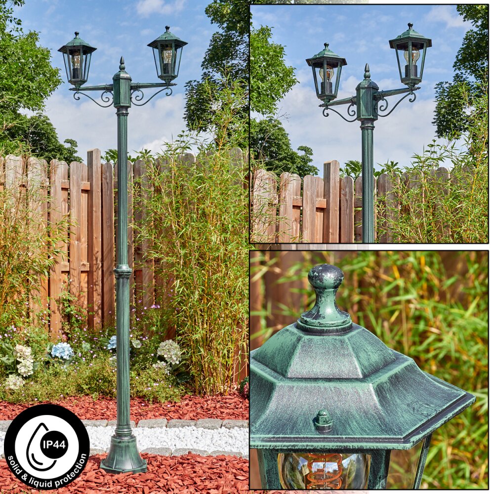 Loria Kandelaber Grün, Schwarz, 2-flammig main product photo