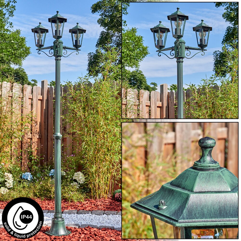 Loria Kandelaber Grün, Schwarz, 3-flammig main product photo