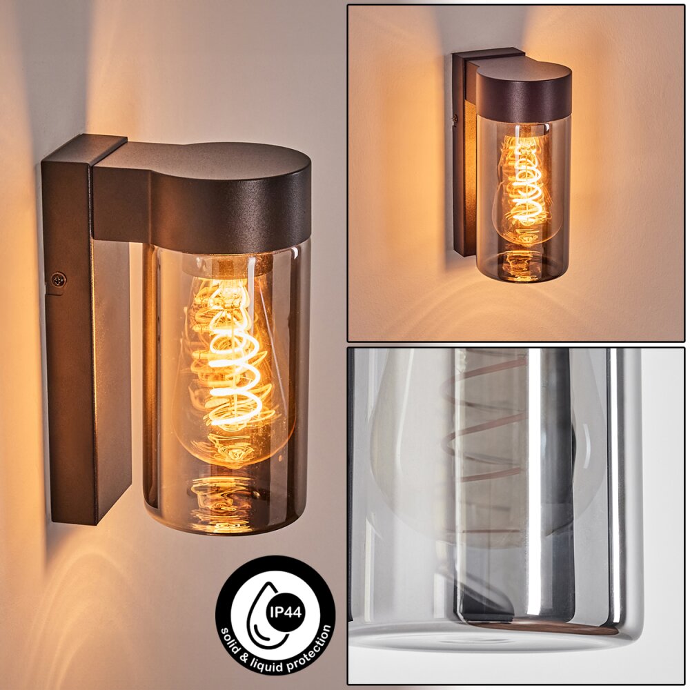 Encoberta Außenwandleuchte Schwarz, 1-flammig main product photo