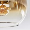 Koyoto Deckenleuchte Glas 15 cm Naturfarben, Schwarz, 3-flammig