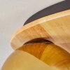 Koyoto Deckenleuchte Glas 15 cm Naturfarben, Schwarz, 3-flammig