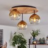 Koyoto Deckenleuchte Glas 15 cm Naturfarben, Schwarz, 3-flammig