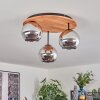 Koyoto Deckenleuchte Glas 15 cm Naturfarben, Schwarz, 3-flammig