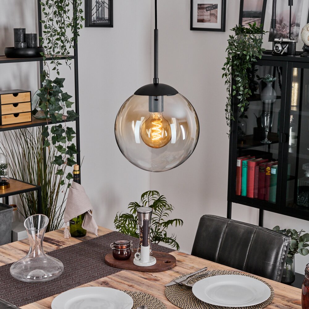 Gastor Hängeleuchte Glas 25 cm Bernsteinfarben, Klar, 1-flammig main product photo