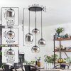 Soutinho Hängeleuchte Glas 35 cm Klar, Rauchfarben, 4-flammig