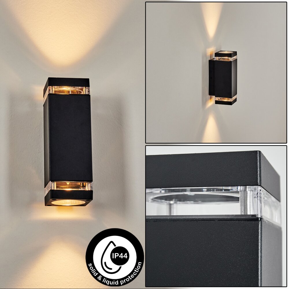 Travassos Außenwandleuchte Schwarz, 2-flammig main product photo