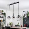 Gastor Hängeleuchte Glas 25 cm Schwarz, 3-flammig