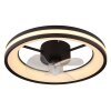 Globo Gatian Deckenventilator LED Schwarz, 1-flammig, Fernbedienung