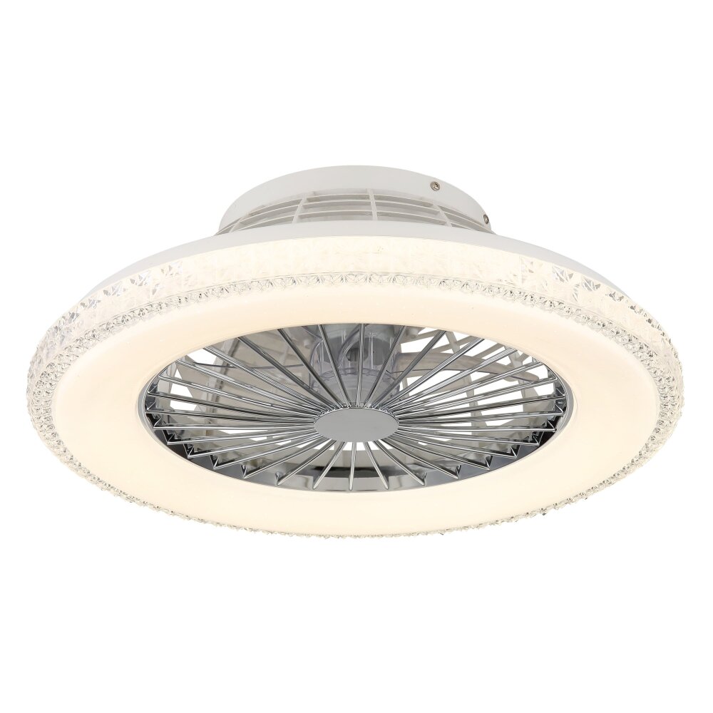 Globo Corusso Deckenventilator LED Chrom, 1-flammig, Fernbedienung main product photo