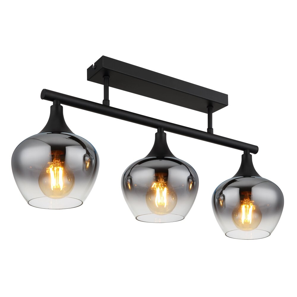 Globo Maxy Deckenleuchte Schwarz, 3-flammig main product photo