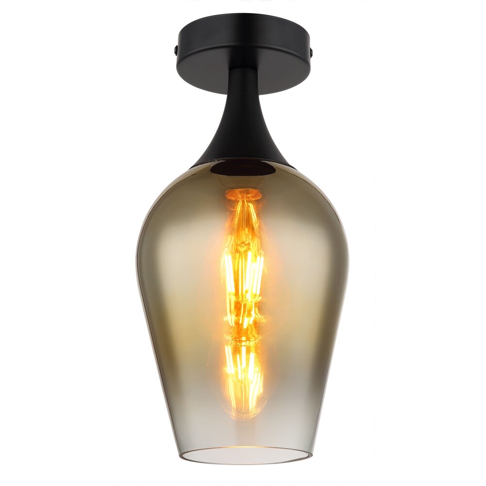 Globo Lavus Deckenleuchte Schwarz, 1-flammig main product photo