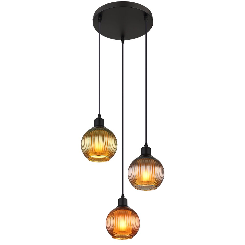 Globo Zumba Hängeleuchte Schwarz, 3-flammig main product photo