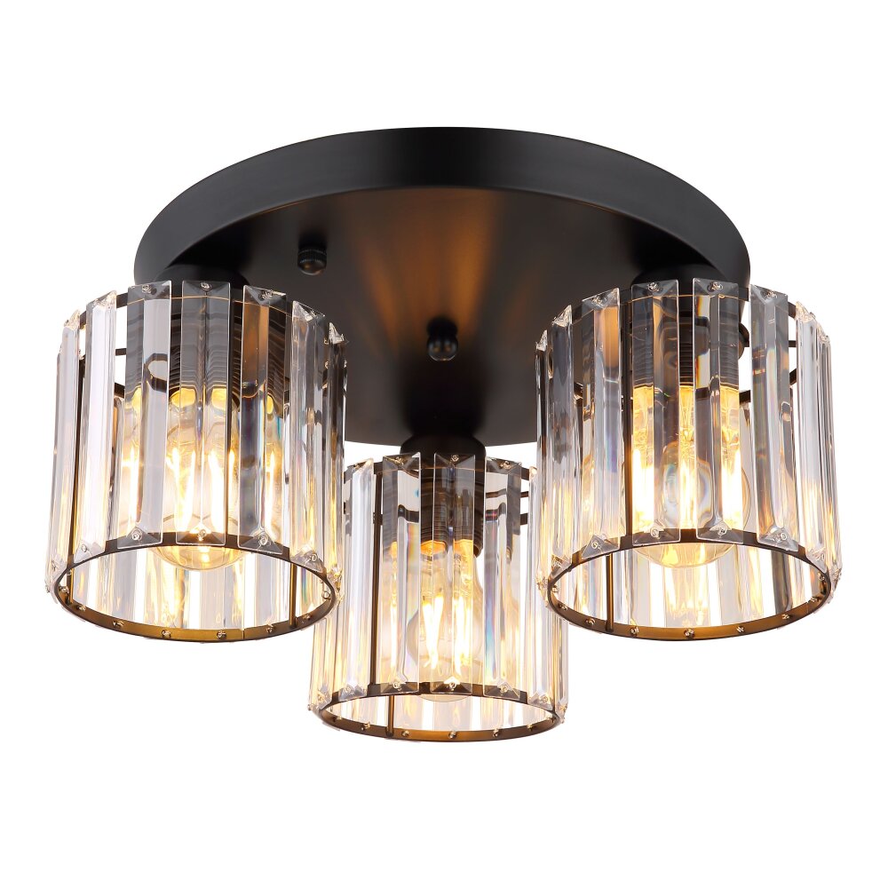 Globo Jordana Deckenleuchte Schwarz, 3-flammig main product photo