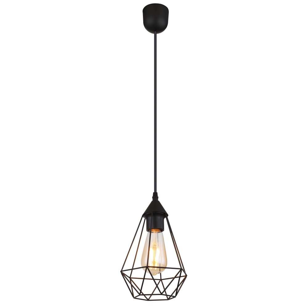 Globo Zachary Hängeleuchte Schwarz, 1-flammig main product photo