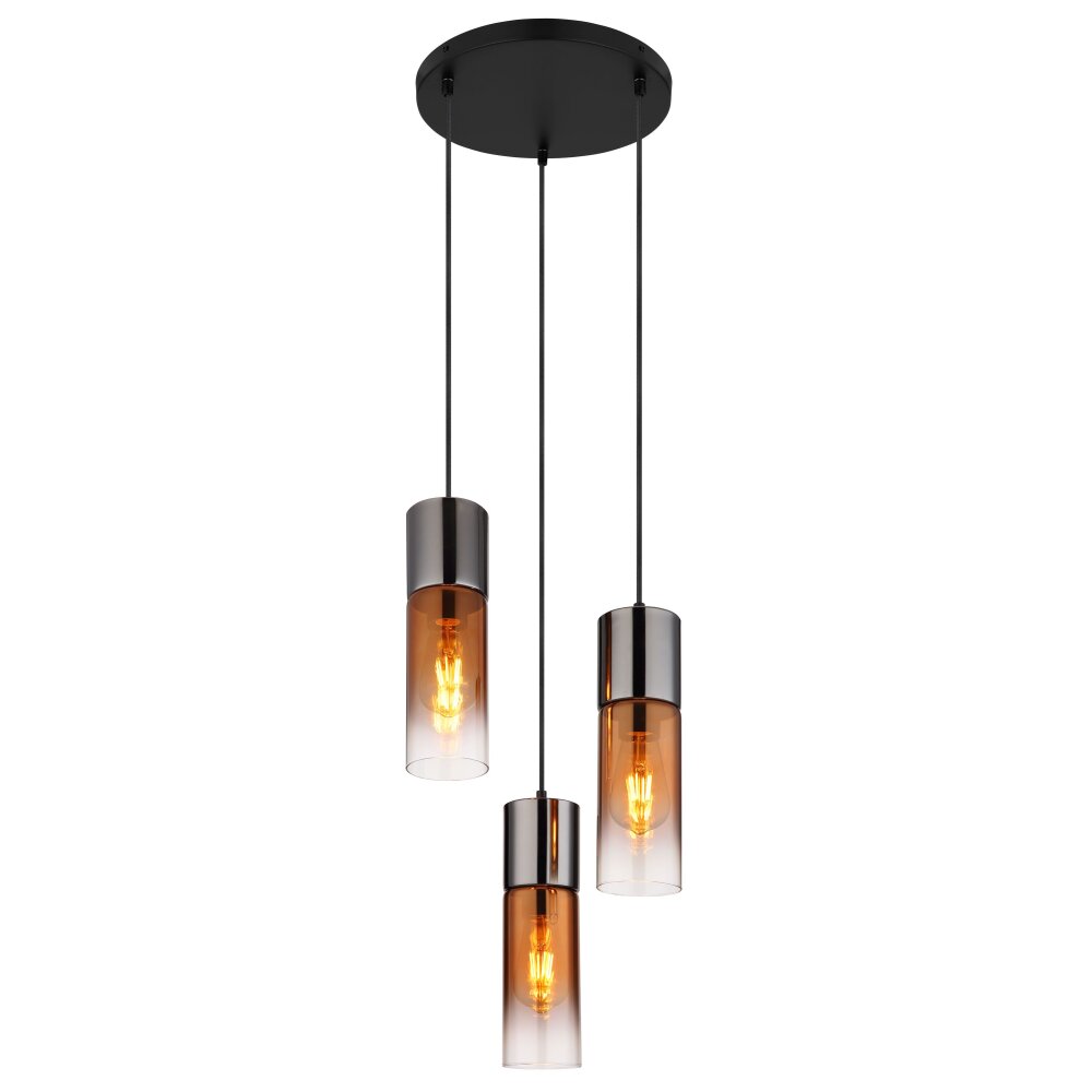 Globo Annika Hängeleuchte Schwarz, 3-flammig main product photo