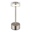 Globo Shira Tischleuchte LED Nickel-Matt, 1-flammig