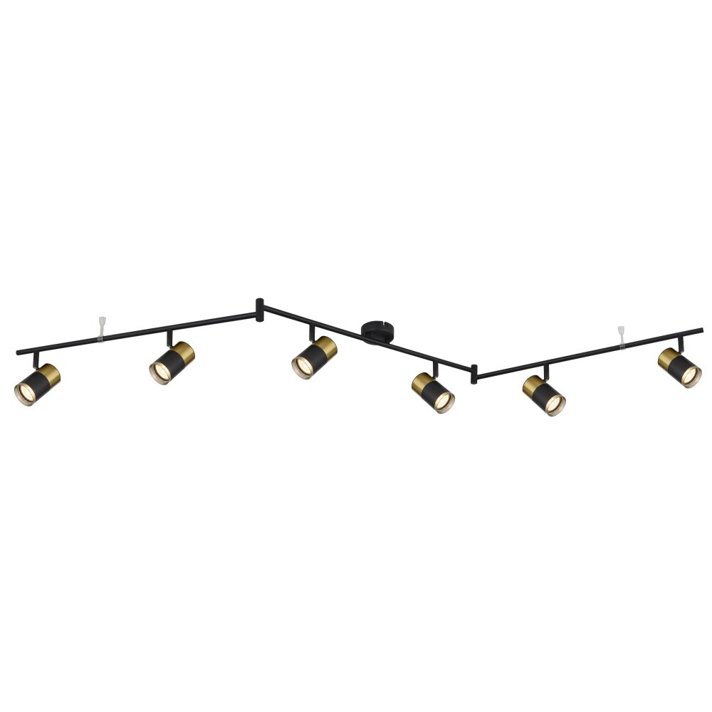 Globo Brisbon Strahler Schwarz, 6-flammig main product photo