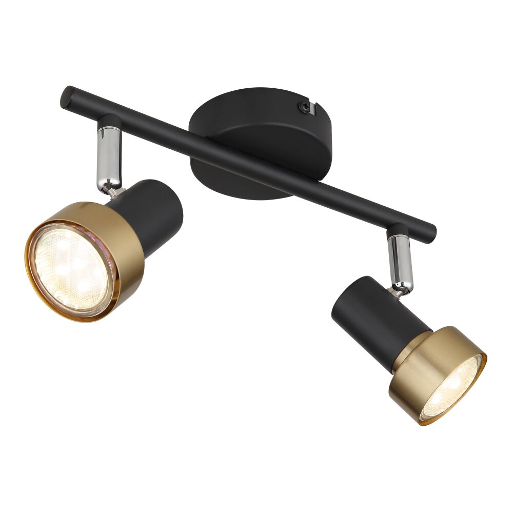 Globo Mason Strahler Chrom, Schwarz, 2-flammig main product photo