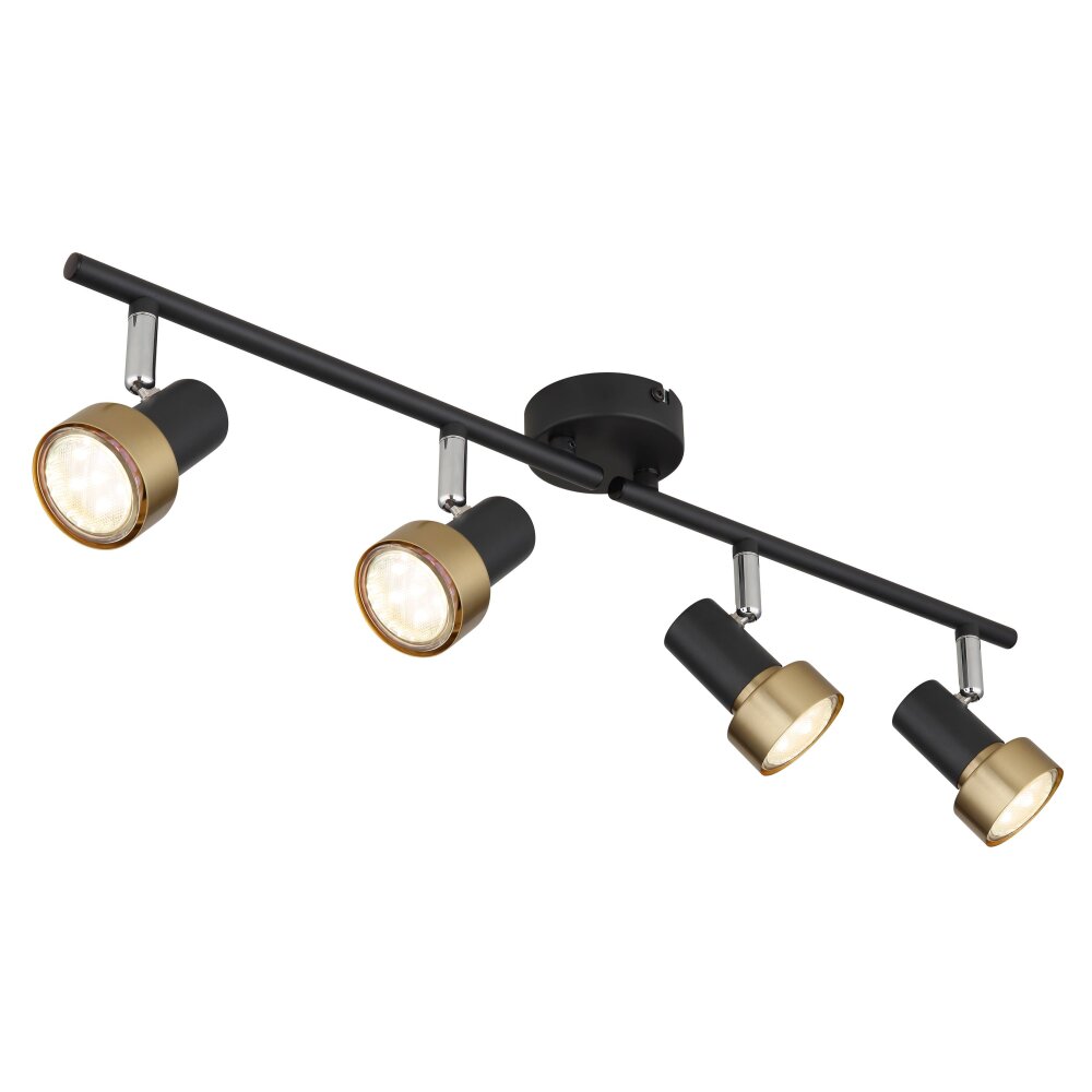 Globo Mason Strahler Chrom, Schwarz, 4-flammig main product photo