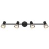 Globo Mason Strahler Chrom, Schwarz, 4-flammig