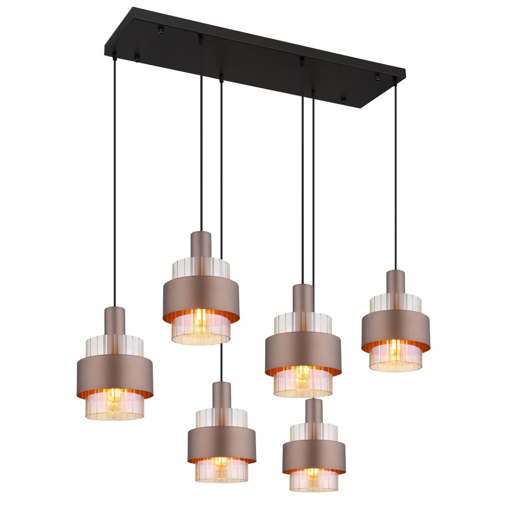 Globo Milley Hängeleuchte Schwarz, 6-flammig main product photo