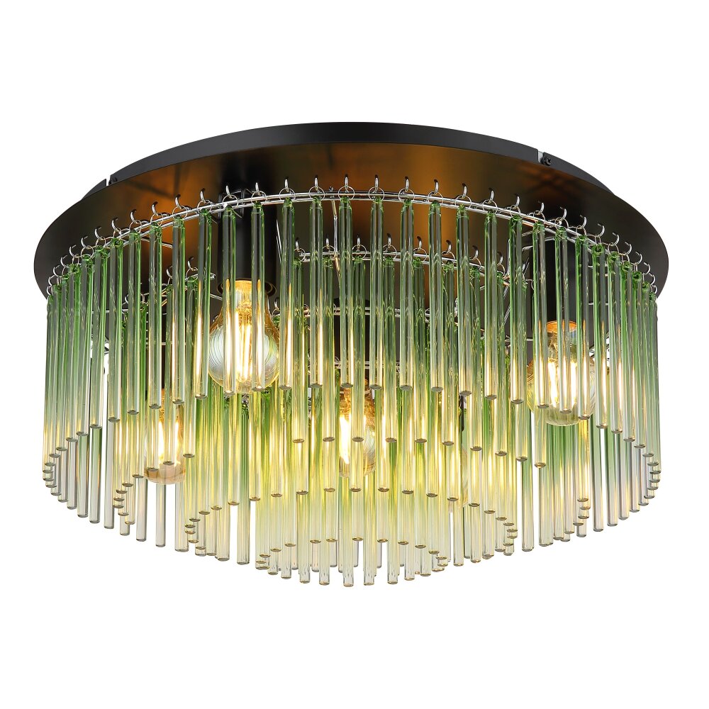 Globo Gorley Deckenleuchte Chrom, Schwarz, 5-flammig main product photo
