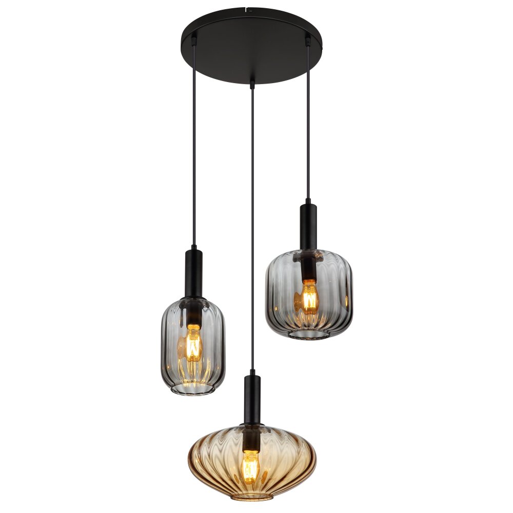 Globo Valletta Hängeleuchte Schwarz, 3-flammig main product photo