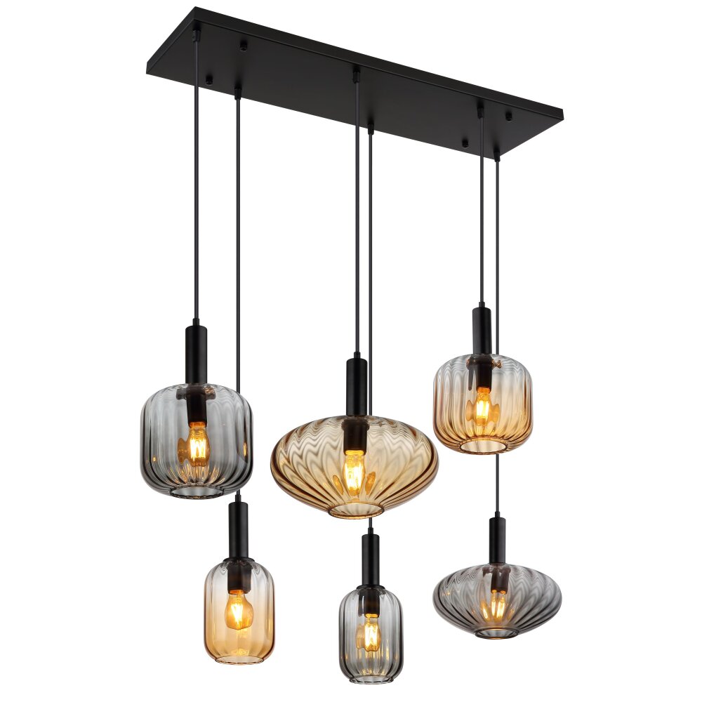 Globo Valletta Hängeleuchte Schwarz, 6-flammig main product photo