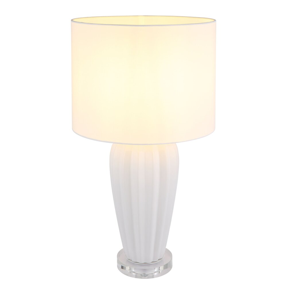 Globo Irina Tischleuchte Transparent, Klar, Weiß, 1-flammig main product photo