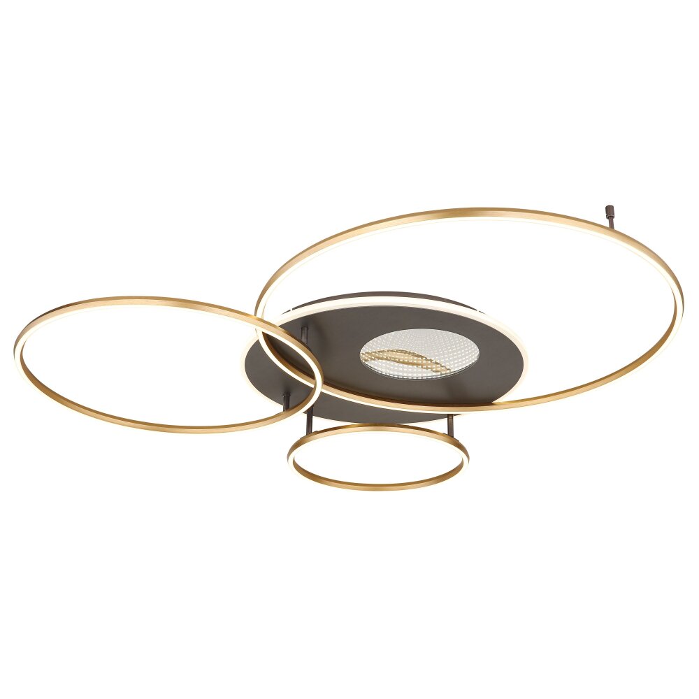 Globo Invertina Deckenleuchte LED Anthrazit, Gold, 1-flammig, Fernbedienung main product photo