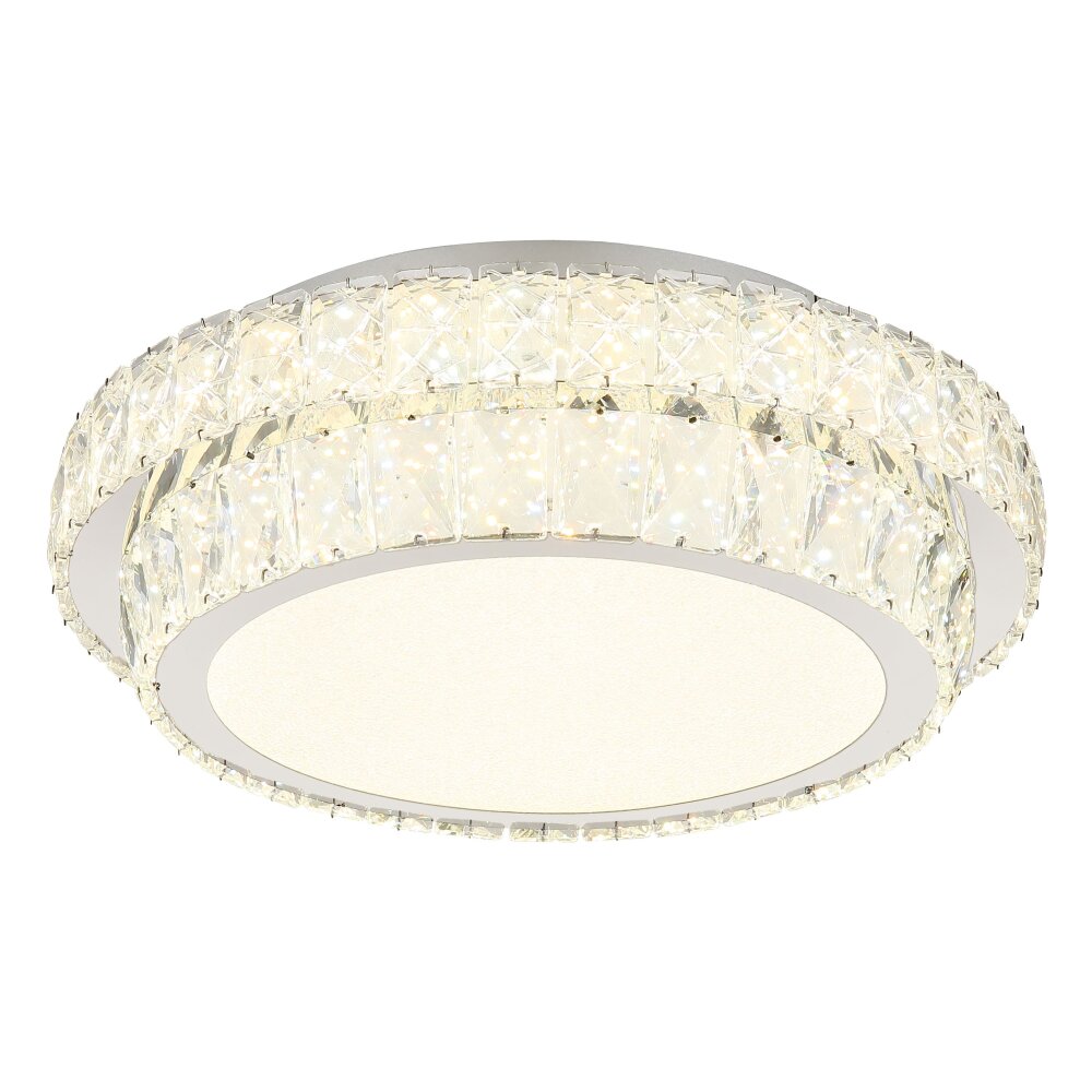 Globo Klara Deckenleuchte LED Chrom, 1-flammig, Fernbedienung main product photo
