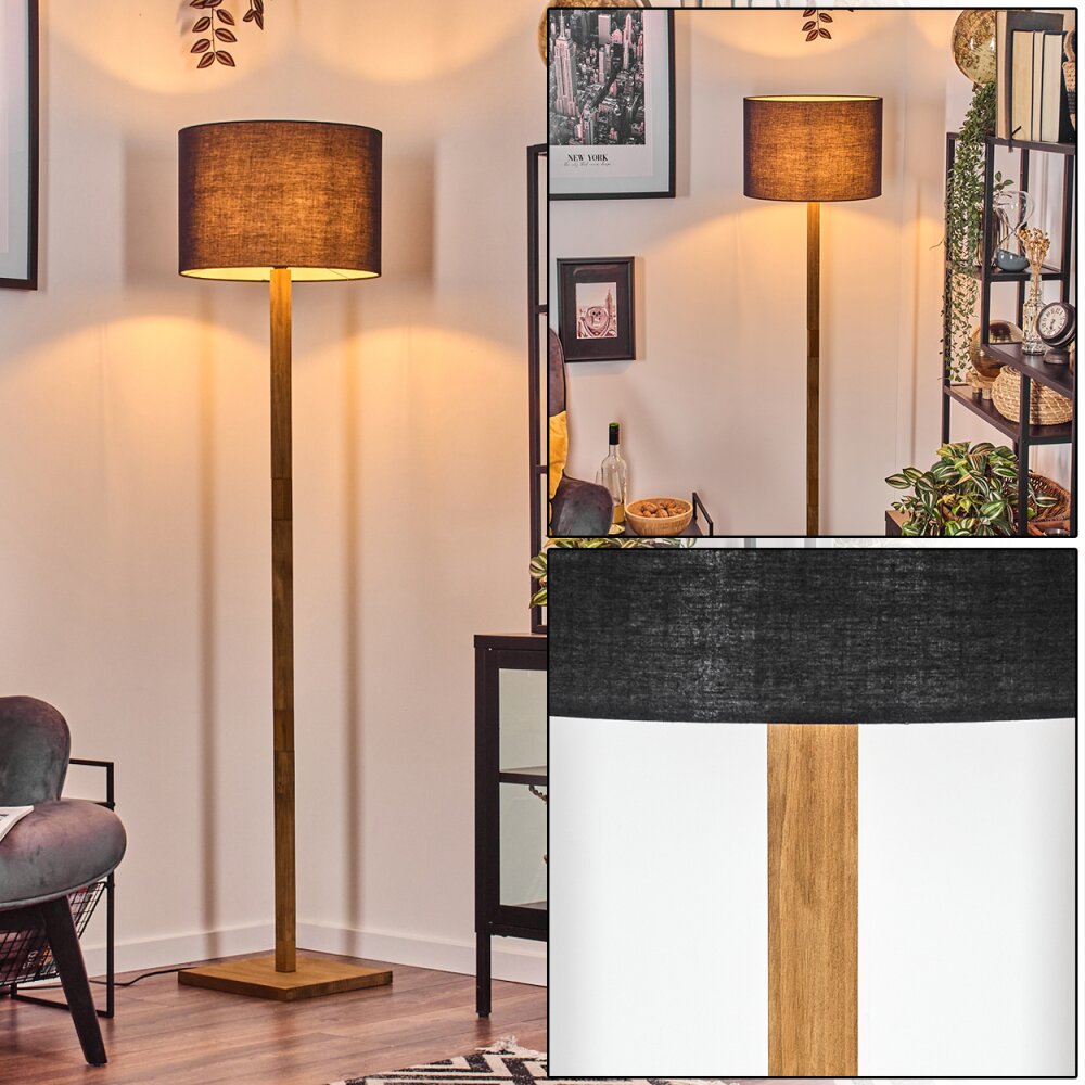 Bassagoda Stehleuchte Naturfarben, Schwarz, 1-flammig main product photo