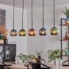 Koyoto Pendelleuchte Glas 15 cm Schwarz, 5-flammig