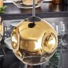 Ripoll Hängeleuchte Glas 20 cm Gold, Klar, 4-flammig