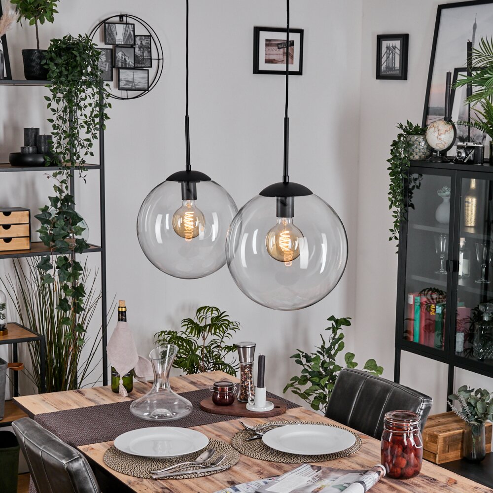 Gastor Hängeleuchte Glas 30 cm Klar, 2-flammig main product photo