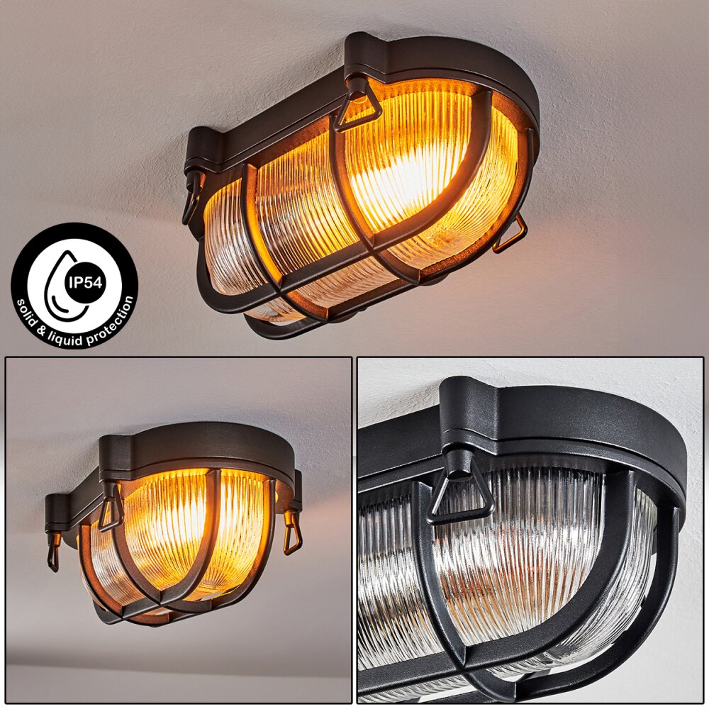 Godel Außendeckenleuchte Schwarz, 1-flammig main product photo