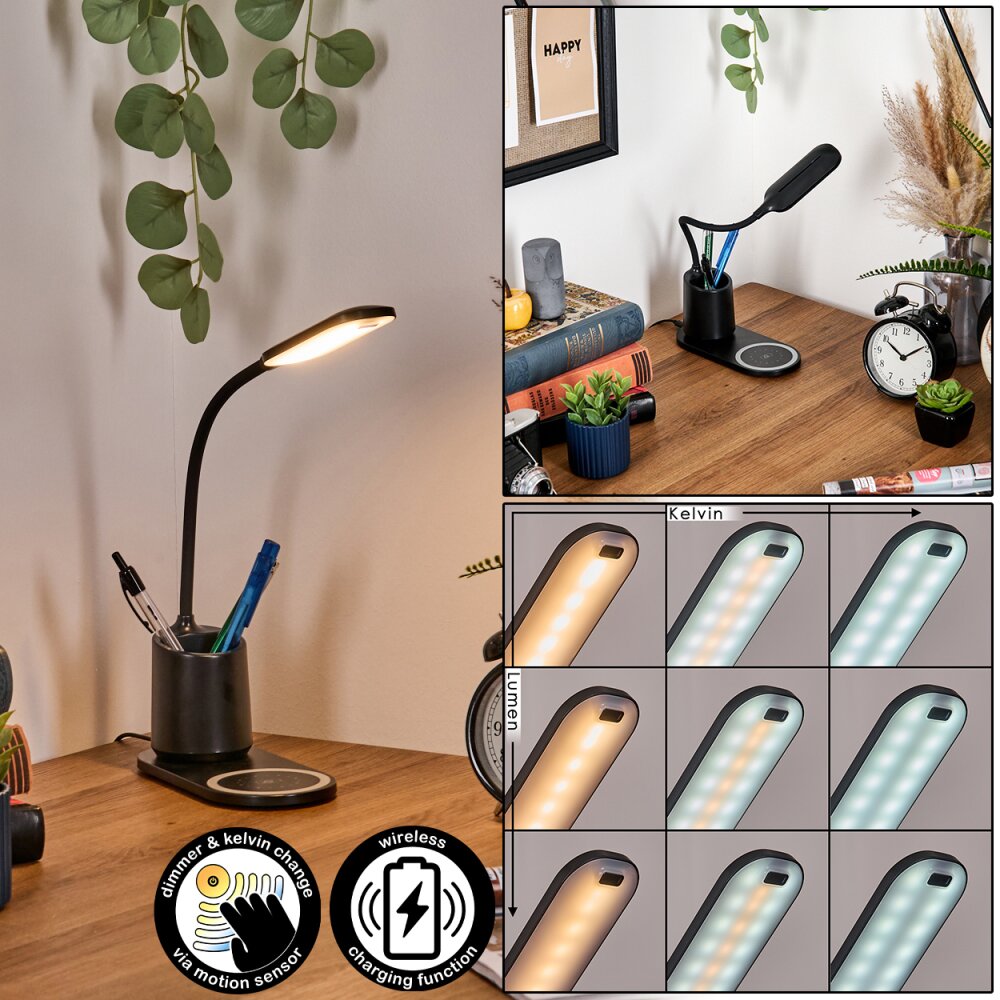 Debelmose Tischleuchte LED Schwarz, 1-flammig main product photo