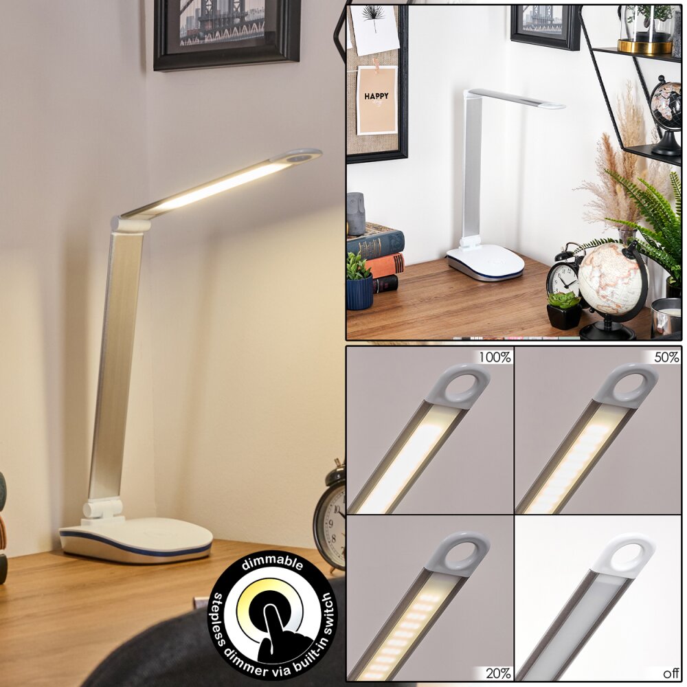 Vringelby Tischleuchte LED Silber, Weiß, 1-flammig main product photo