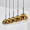 Gastor Hängeleuchte Glas 20 cm Gold, Klar, 5-flammig